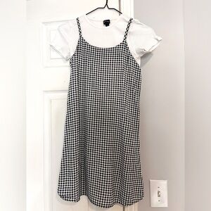 Art Class Black & White Checkered Gingham Dress with Shirt Size Large and Medium